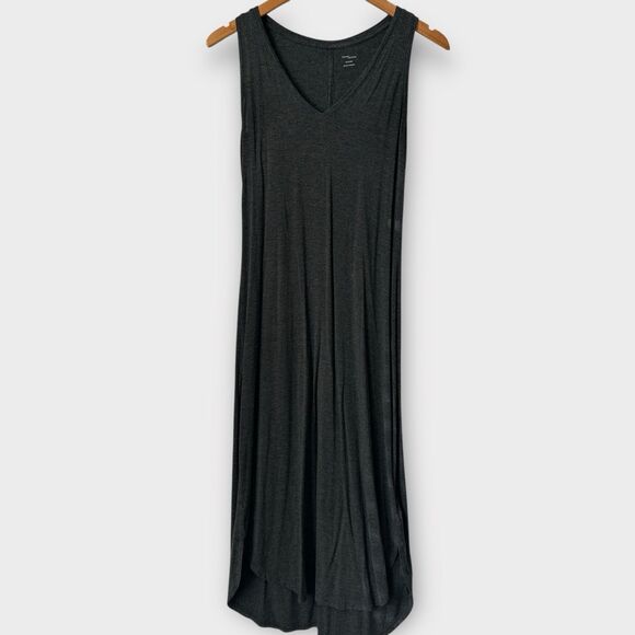 Daily Ritual Dresses & Skirts - Daily Ritual Women’s Sleeveless Tank Dress Midi Black Grey Knit Size Extra Small